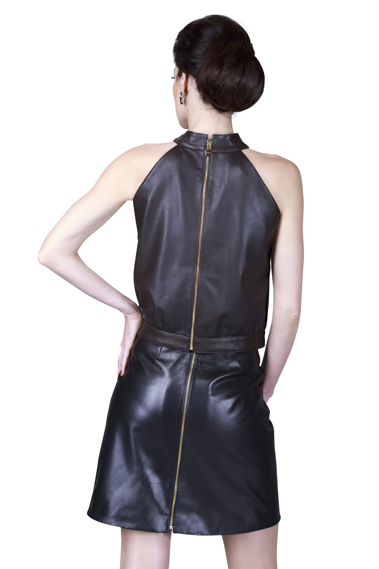 A-Line Trimmed Reindeer Leather Skirt  Limited Edition
