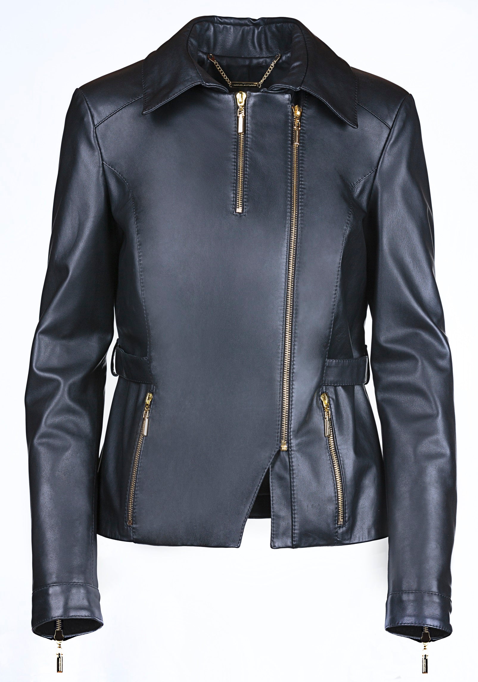 Ted baker peplum leather jacket online