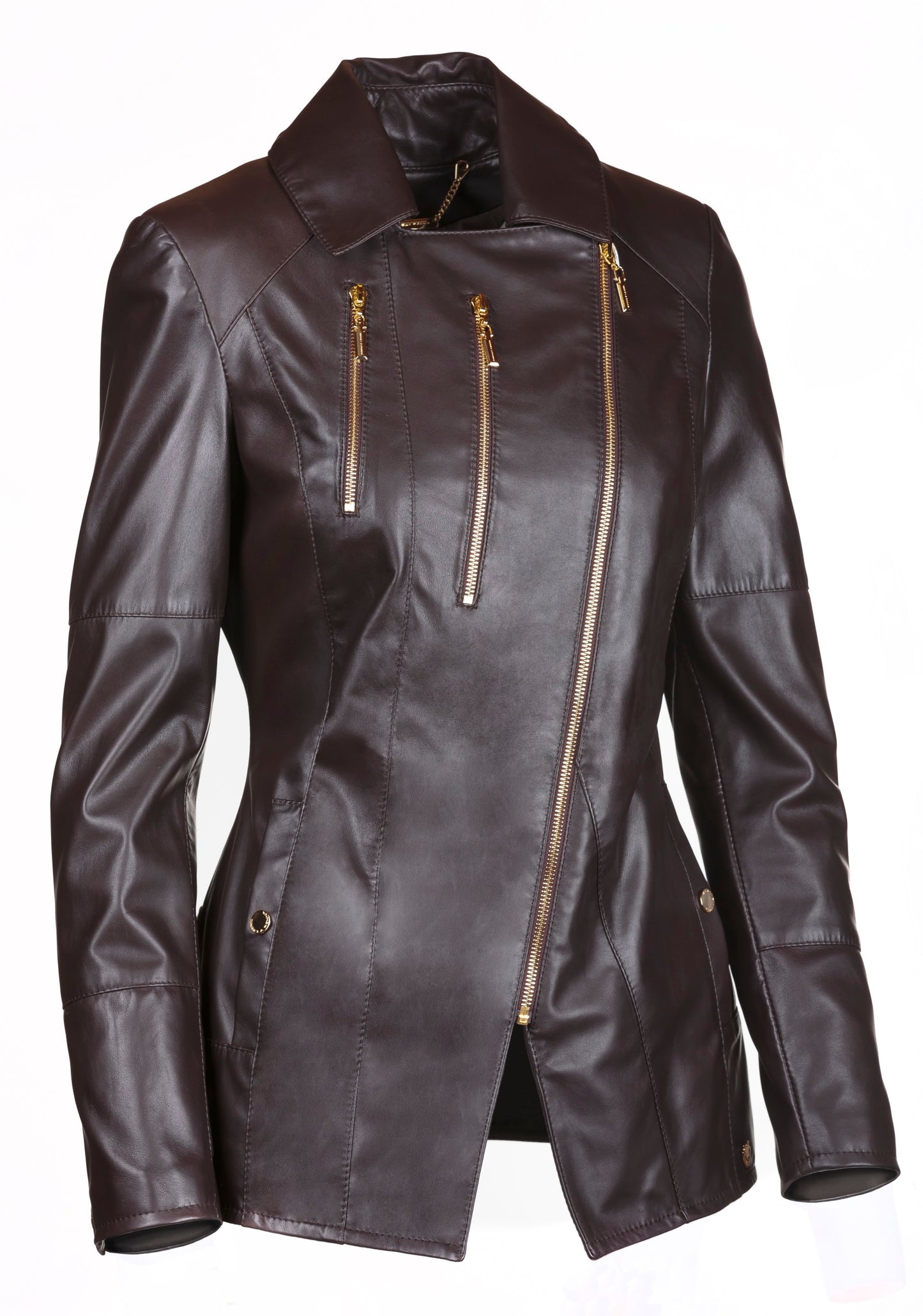 Asymmetric Reindeer Leather Long Jacket -  Limited Edition