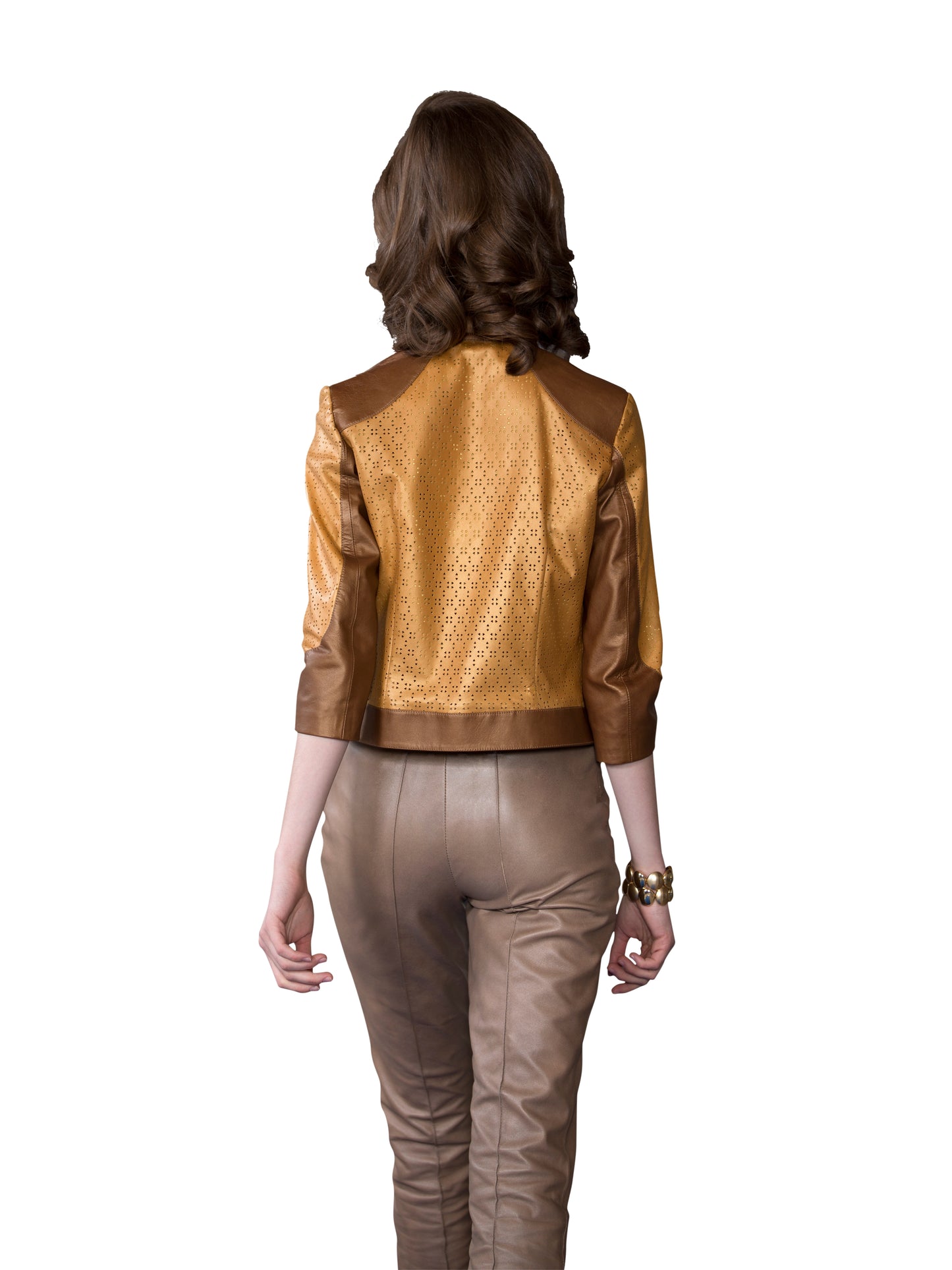 Beige Cropped Reindeer Leather Pants  Limited Edition - Only one left