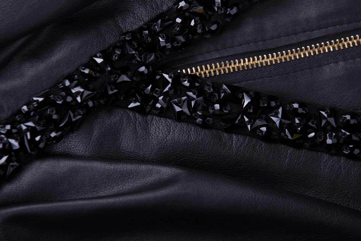 Black Rhinestones Reindeer Leather Dress Limited Edition