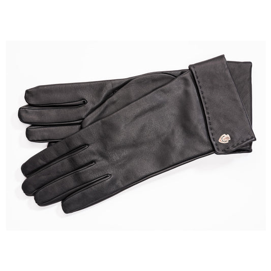 Fold Over Panel Reindeer Leather Gloves