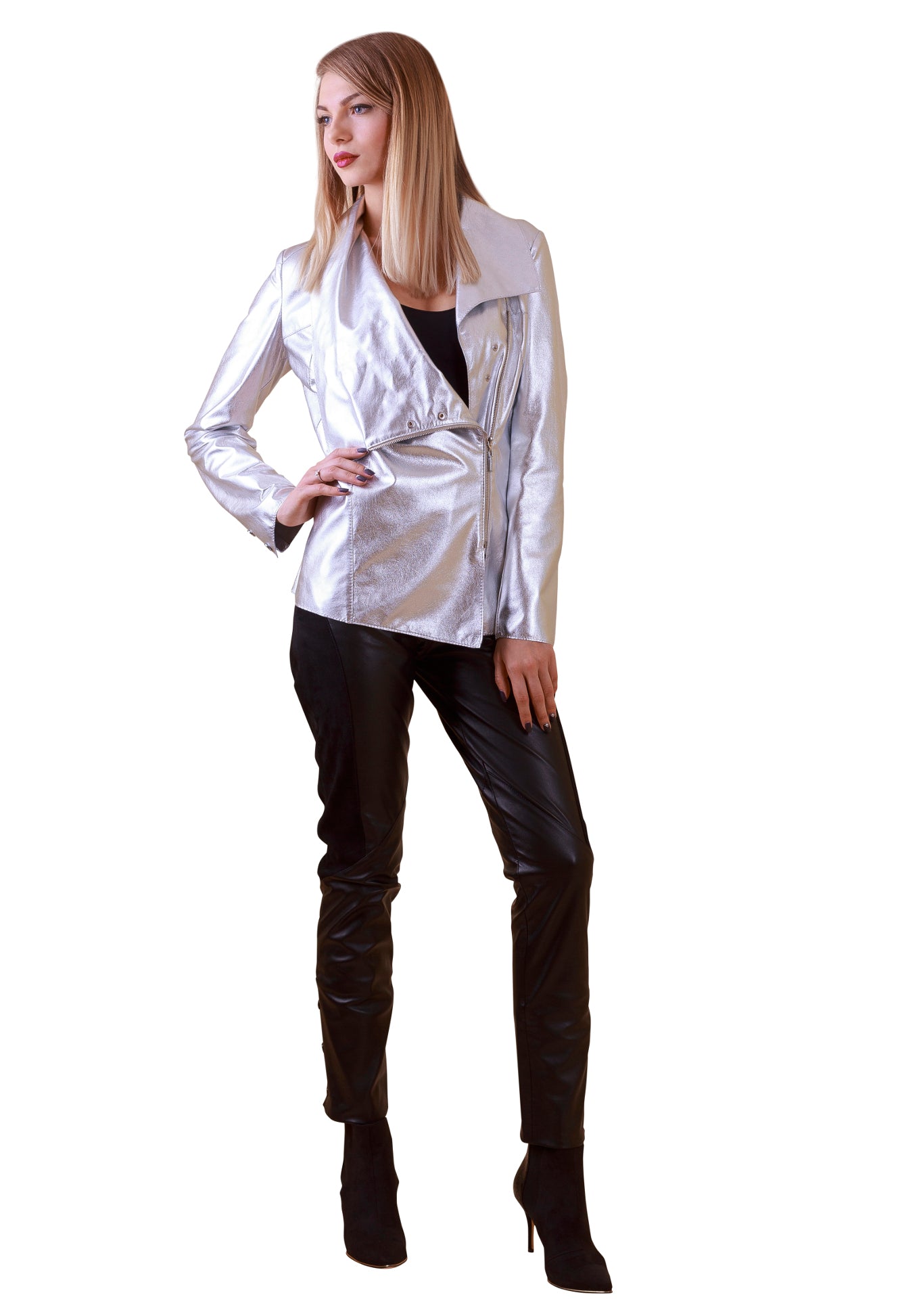 Draped Reindeer Leather Jacket -  Limited Edition