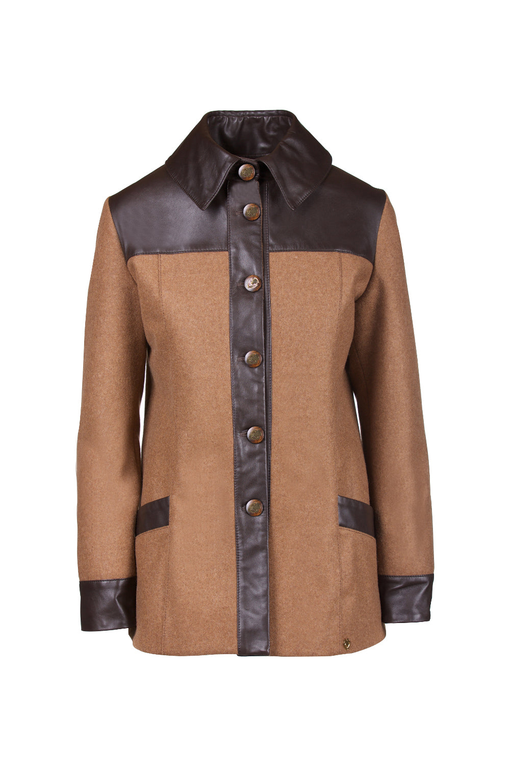 Merino Wool Winter Reindeer Leather Jacket- Limited Edition