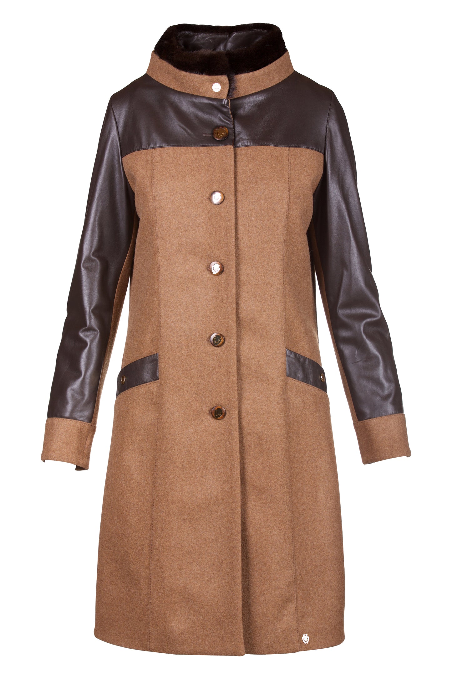 Merino Wool Mink Reindeer Leather Trench -  Limited Edition