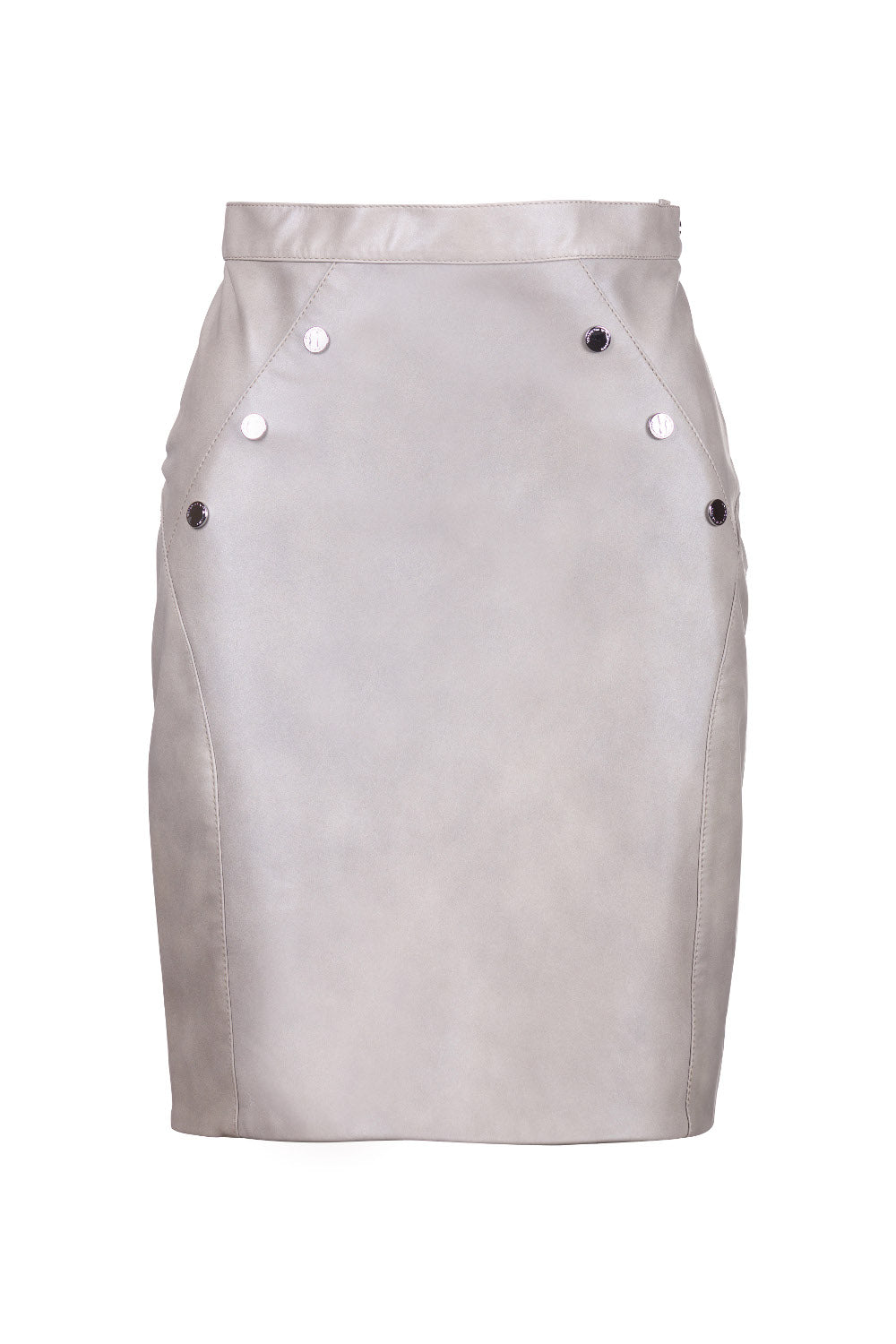 Merino Wool Tailored Reindeer Leather Skirt- Limited Edition
