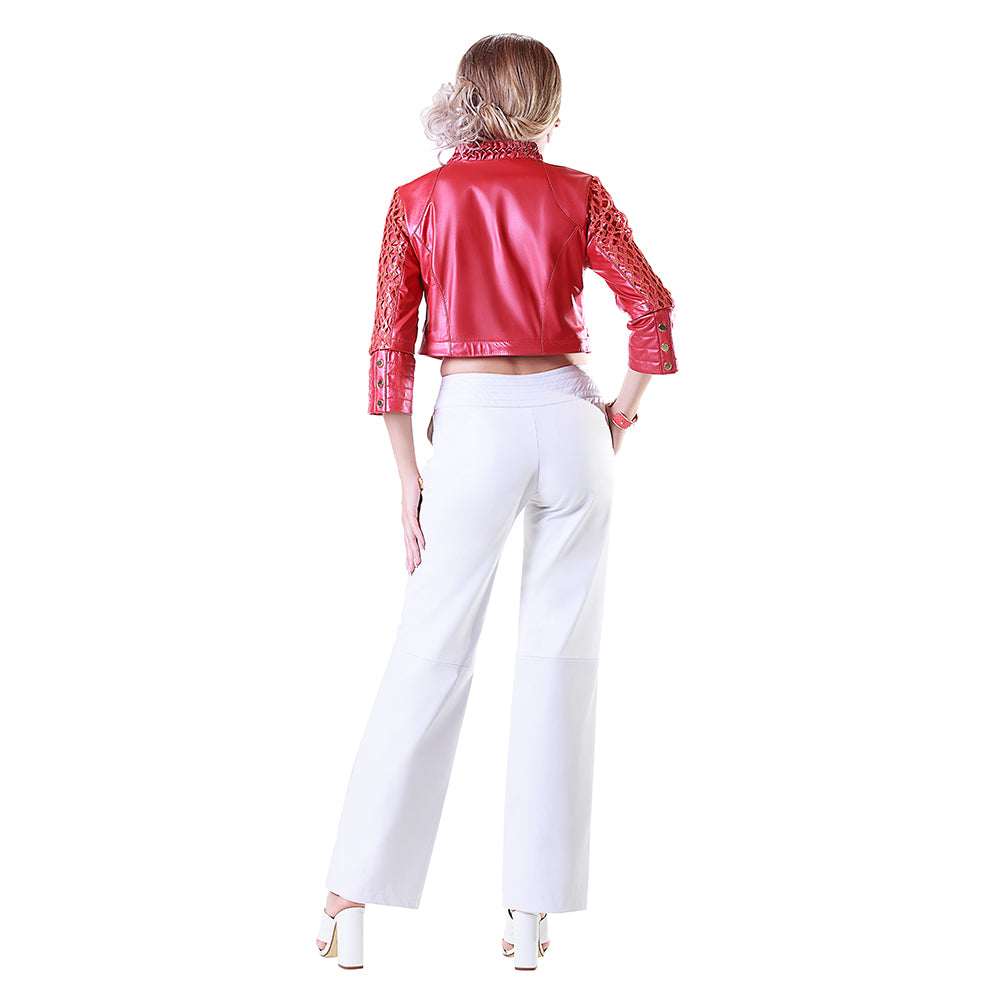 Wide Legs Reindeer Leather Pants- Limited Edition