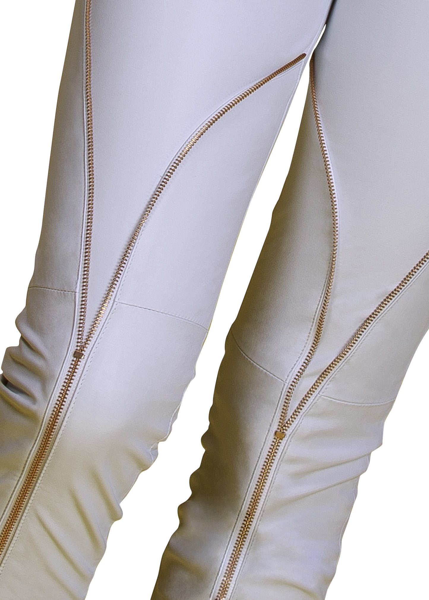 Zippered Legs Reindeer Leather Pants- Limited Edition