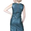 Green Trimmed Reindeer Leather Dress -  Limited Edition