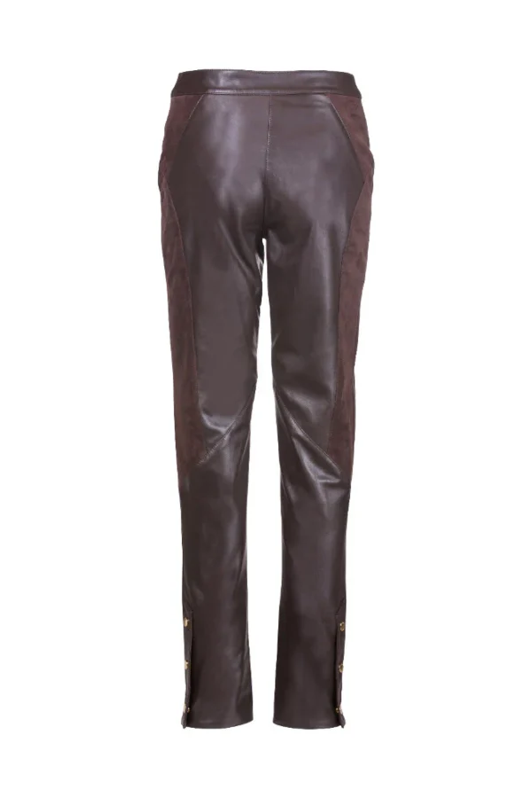 Tailored Black-Brown Suede Reindeer Leather Pants- Limited Edition