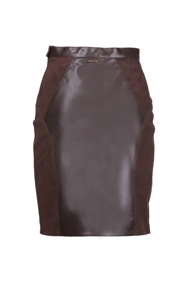 IMG_0350-1 Suede Tailored Reindeer Leather Skirt- Limited Edition