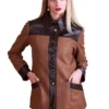 Merino Wool Winter Reindeer Leather Jacket- Limited Edition